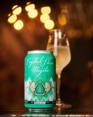 Crystal Shiso Mojito - LiveWire - canned cocktail - bottled cocktail - ready to drink cocktail